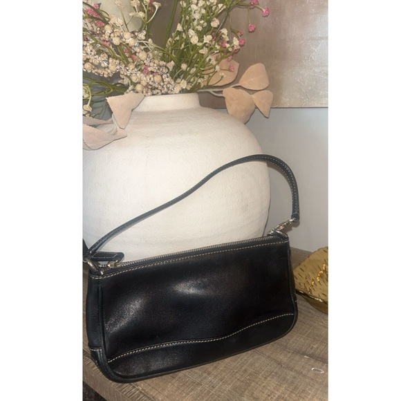 Vintage Y2K Coach signature Demi black leather shoulder bag - Picture 13 of 16